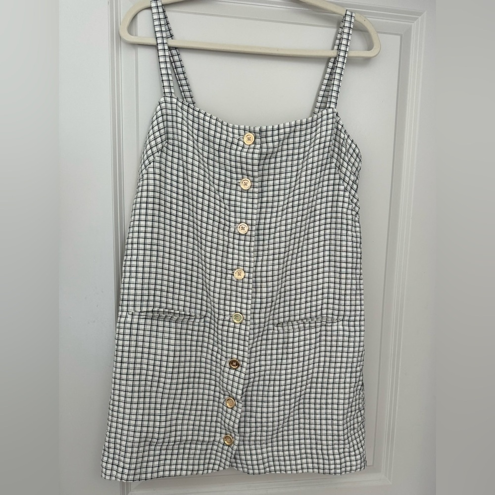 J. Crew Black and White Checkered Dress